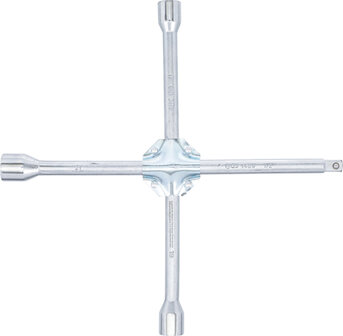 Bgs Technic Wiel-kruissleutel voor personenauto&rsquo;s vierkant 17 x 19 x 21 x 12,5 mm (1/2&quot;)
