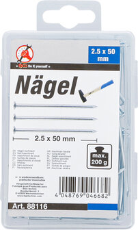 Nagel-assortiment 200 g 2,5 x 50 mm