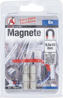 Magneetset extra sterk diameter 9,5 mm 6-dlg