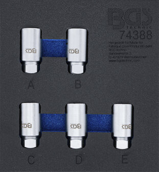 Gereedschapmodule 1/6: Velgenslot demontageset voor Tesla 5-dlg