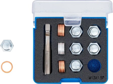 Bgs Technic Reparatieset voor olieaftap schroefdraad M13 x 1,5 mm