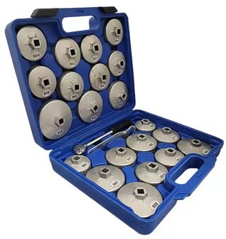 Oliefilterdoppen set 23 delig aluminium
