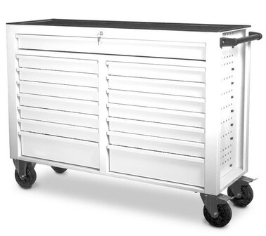 Gereedschapswagen breed 15 laden - wit
