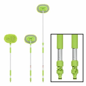 Wasborstel chenille microvezel telescopische steel 1,65 meter