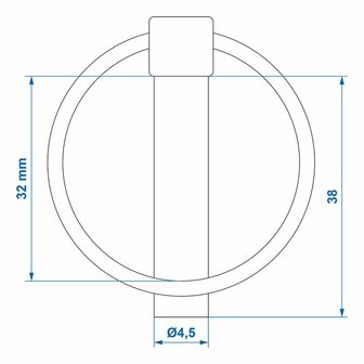 Borgpen 4,5mm met ring