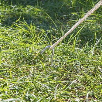 Tentharing 25cm metaal met open oog
