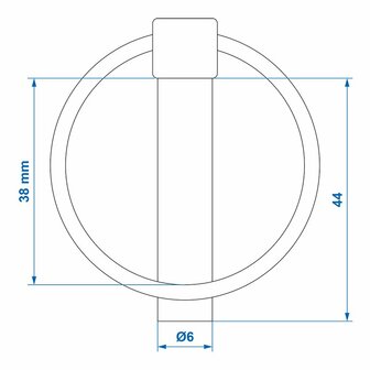 Borgpen 6mm met ring