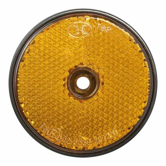 Reflector oranje 60mm schroefbevestiging