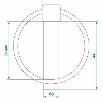 Borgpen 8mm met ring