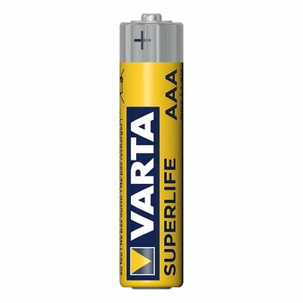 Varta Superlife batterijen AAA 2 stuks in folie verpakking