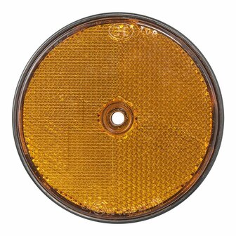 Reflector oranje 80mm schroefbevestiging