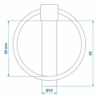 Borgpen 10mm met ring