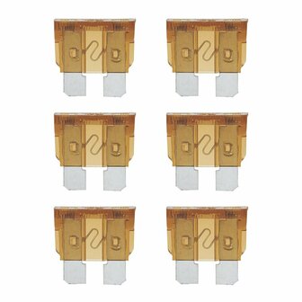 Steekzekeringen standaard 7,5A bruin 6 stuks in blister