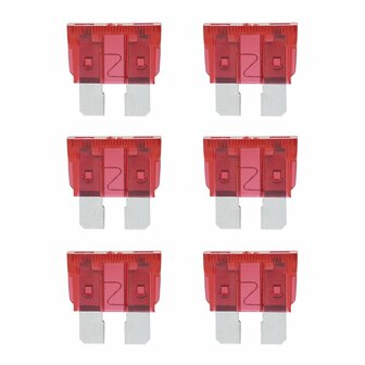 Steekzekeringen standaard 10A rood 6 stuks in blister