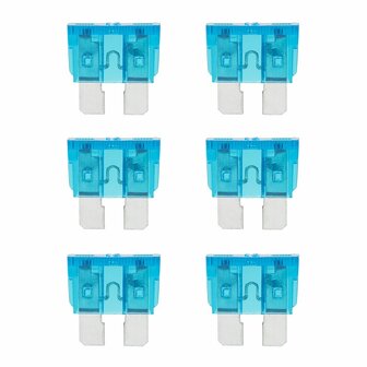 Steekzekeringen standaard 15A blauw 6 stuks in blister