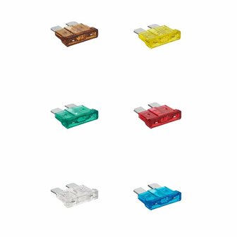 Steekzekeringen standaard assorti 6 stuks in blister