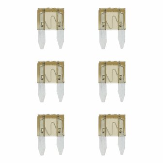 Steekzekeringen mini 7,5A bruin 6 stuks in blister