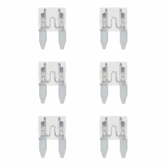 Steekzekeringen mini 25A neutraal 6 stuks in blister