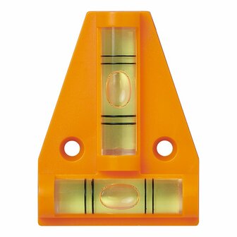 Waterpas pyramide met magneet op kaart