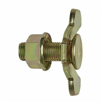 Stud fitting dubbel met bout 3/8&quot; in blister