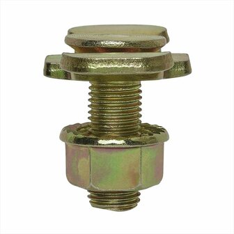 Stud fitting dubbel met bout 3/8&quot; in blister