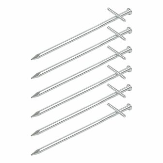 Rotspen 17cm metaal met aangelaste dwarspen 6 stuks in polybag