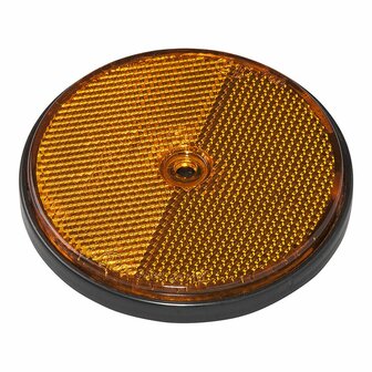 Reflector oranje 80mm schroefbevestiging 2 stuks in blister