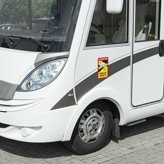 Sticker &quot;Attention Angles Morts!&quot; camper