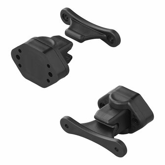Deurvanger zwart scharnierend voor caravan/camper
