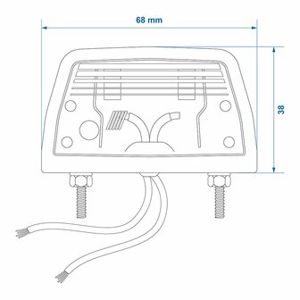 Kentekenverlichting 68x38mm