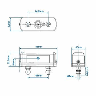 Kentekenverlichting 85x35mm