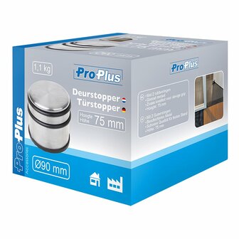 Deurstopper  dia 90mm rvs