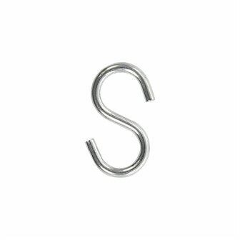 S-haak  dia 4mm 4,4x2,1cm 6 stuks in blister