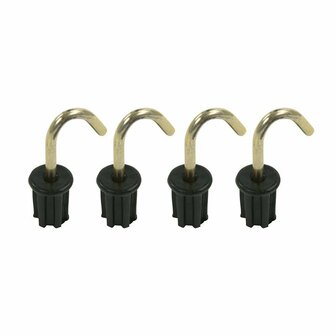 Tentdop 22mm met ronde haak 4 stuks in blister