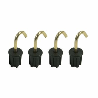 Tentdop 25mm met ronde haak 4 stuks in blister