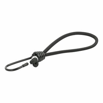 Tentspanner elastisch zwart met haak 4 stuks in blister