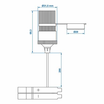 Sigarettenaanstekerdoos met accuklemmen 12V/24V-16A in blister