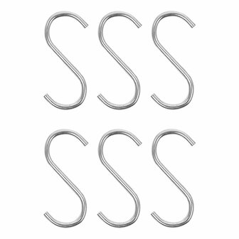 S-haak  dia 4mm 6cm 6 stuks in blister