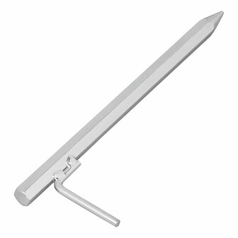 Grondpen 30 cm gegalvaniseerd staal met L-haak