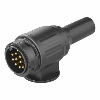 Stekker 13-polig PVC type Jaeger met 2-gaats tule