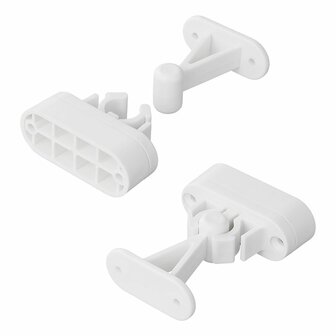 Deurvanger met flexibele klem wit 2-delig