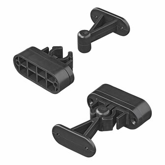 Deurvanger met flexibele klem zwart 2-delig