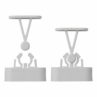 Deurvanger met flexibele klem grijs 2-delig