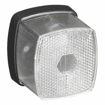 Markeringslamp wit 66x62mm met reflector