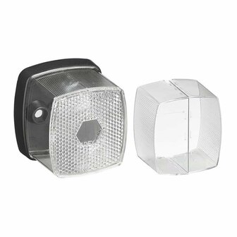 Markeringslamp wit 66x62mm met reflector