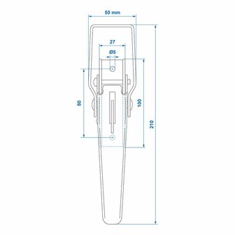 Spansluiting zb-01a 210x41mm
