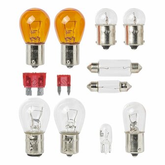 Reservelampenset voor aanhanger caravan 12-delig