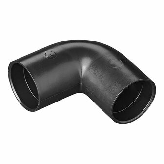 Afvoerbuis hoekstuk  dia 28 mm 90 PE zwart in blister