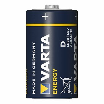 Varta Energy Alkaline batterijen D 2 stuks in blister