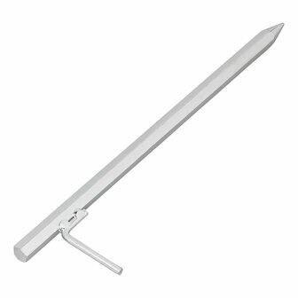 Grondpen 40 cm gegalvaniseerd staal met L-haak